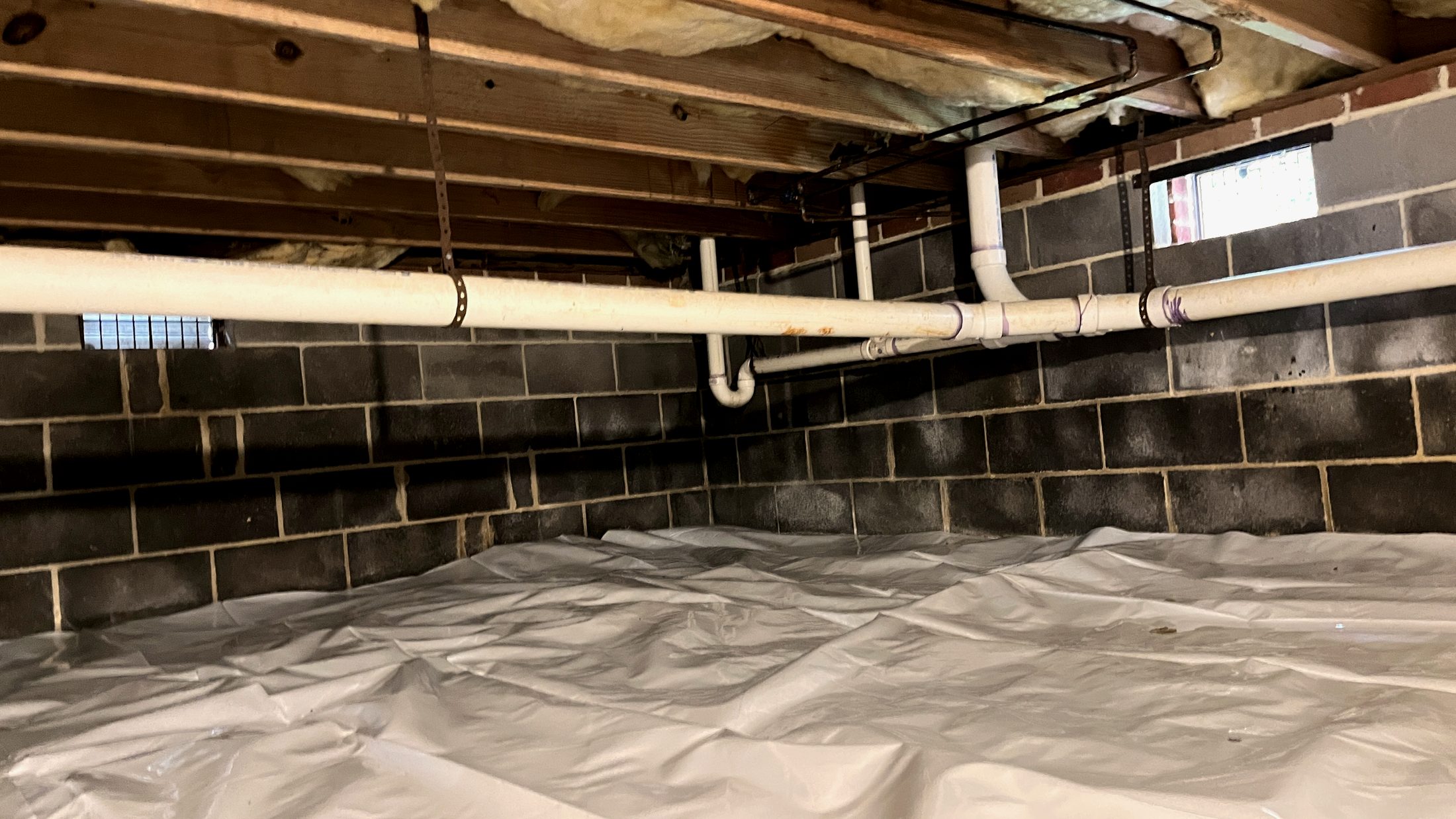Waterproofing work in progress
