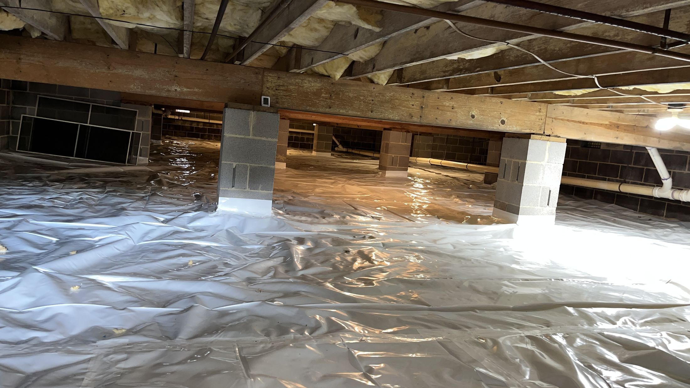 Waterproofing work in progress